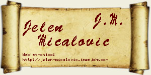 Jelen Mićalović vizit kartica